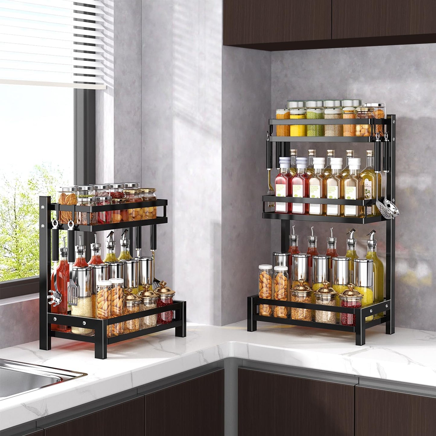 3 Tier Multi Functional Spice Storage Rack