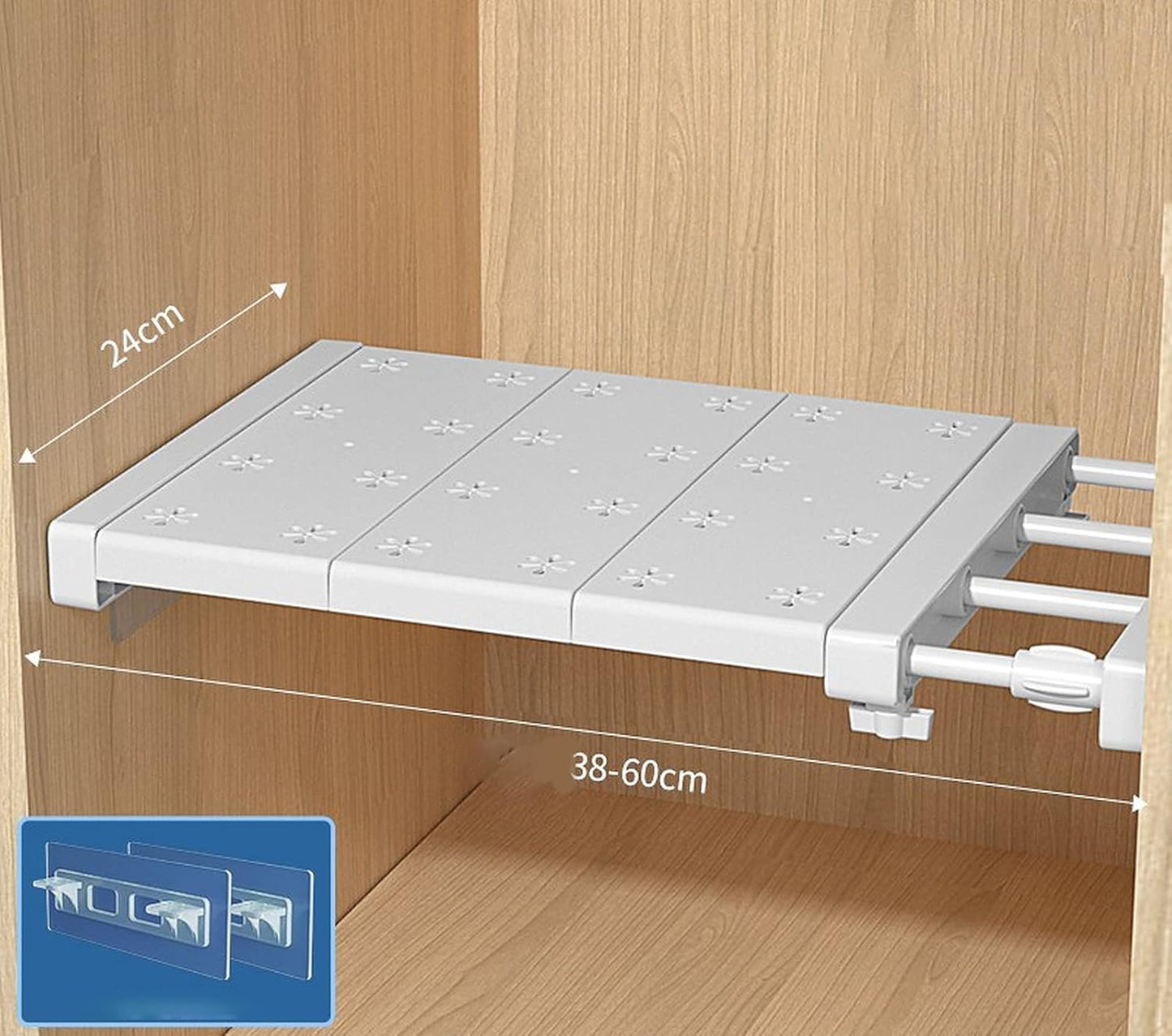 Expandable Wardrobe Closet Shelves Extenders