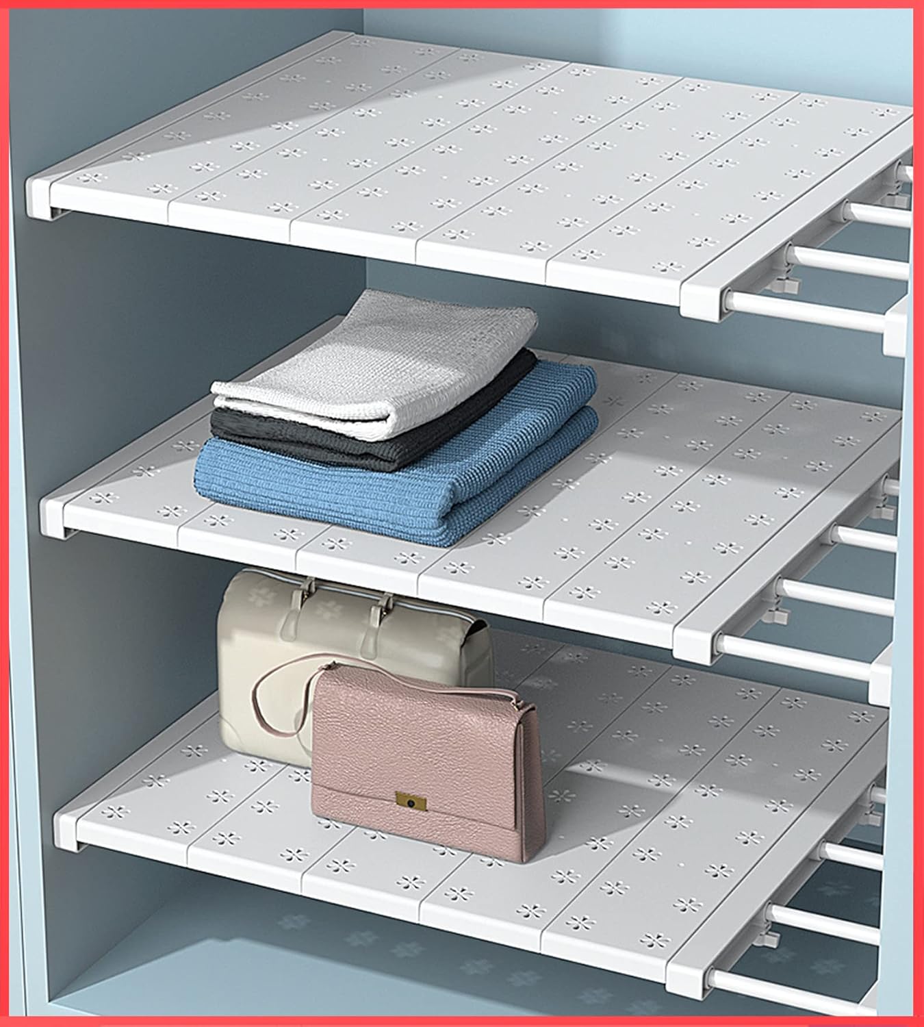 Expandable Wardrobe Closet Shelves Extenders