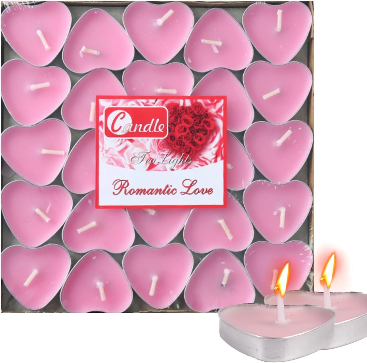 20pcs Scented Heart Shaped Candles