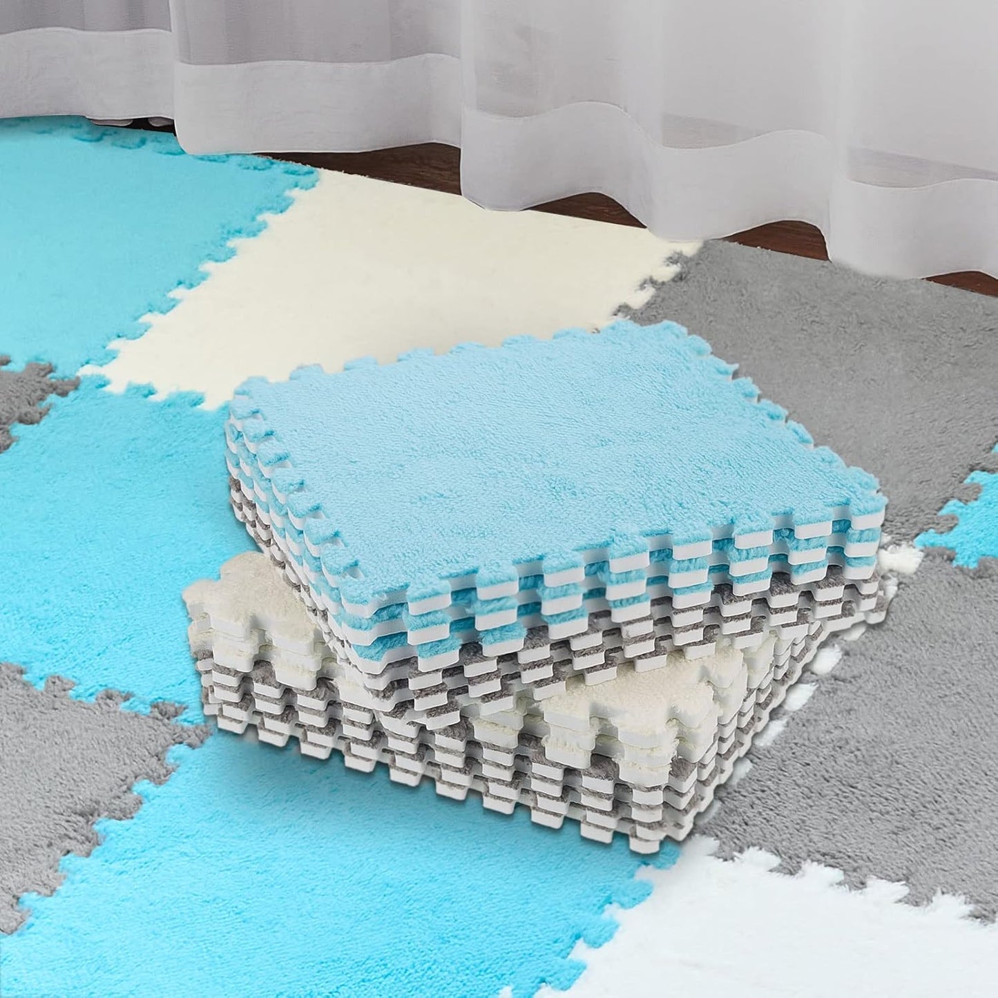 Plush Foam Interlocking Floor Mats