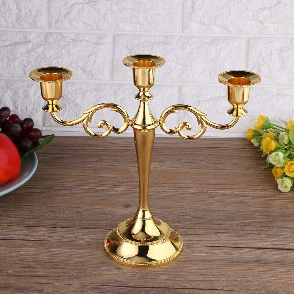 Three Arms Metal Candle Holder