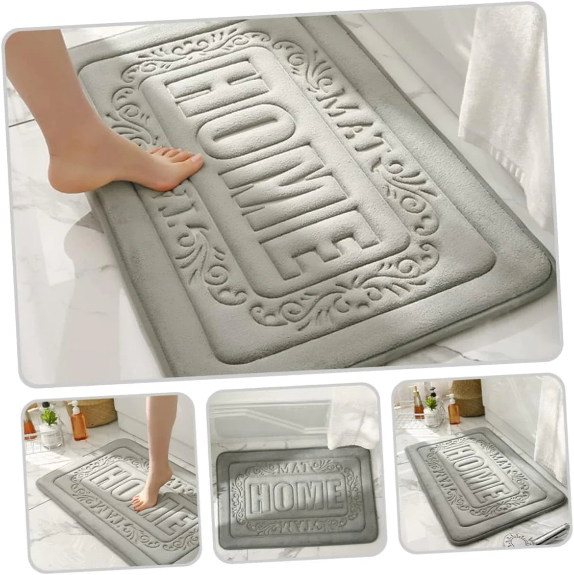 High Quality Rectangle Bath Mat Bathroom Bedroom Non-slip Mats Foam