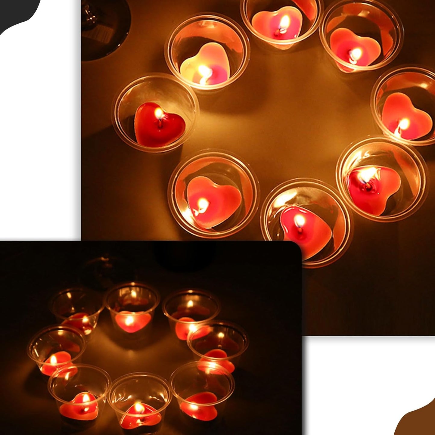 20pcs Scented Heart Shaped Candles