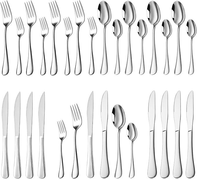 24pcs stainless steel cutlery set, silverware