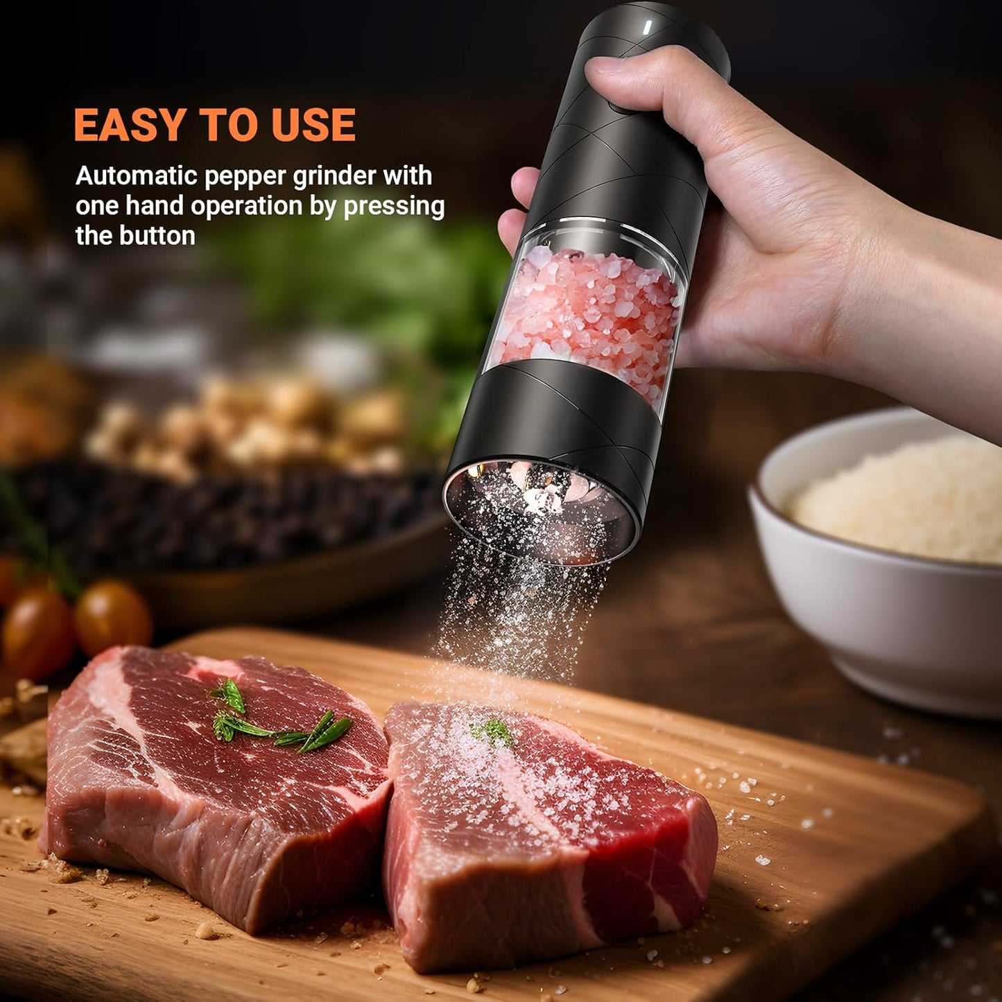 Electric Rechargeable Salt and Pepper Grinder