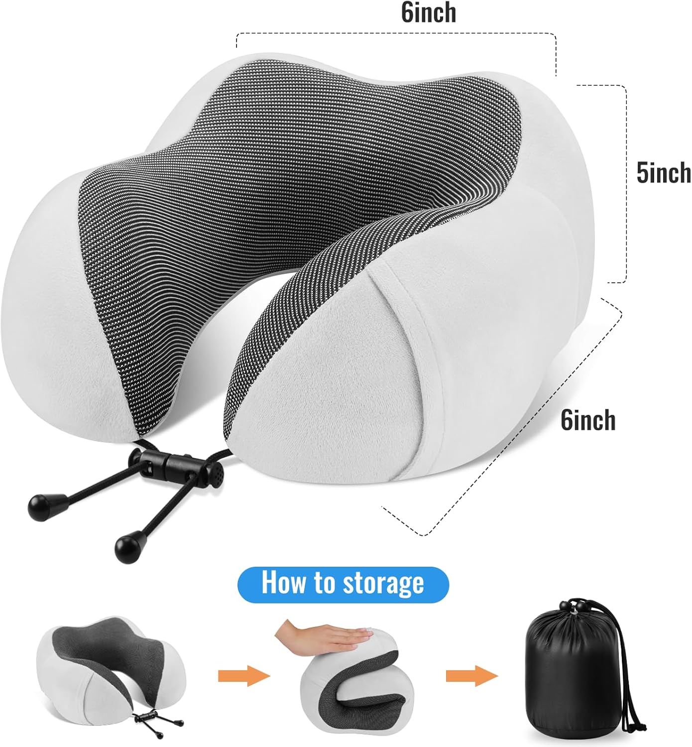 Travel Neck Pillow Pain Relief Soft Cervical Breathable Travel Comfy Pillow