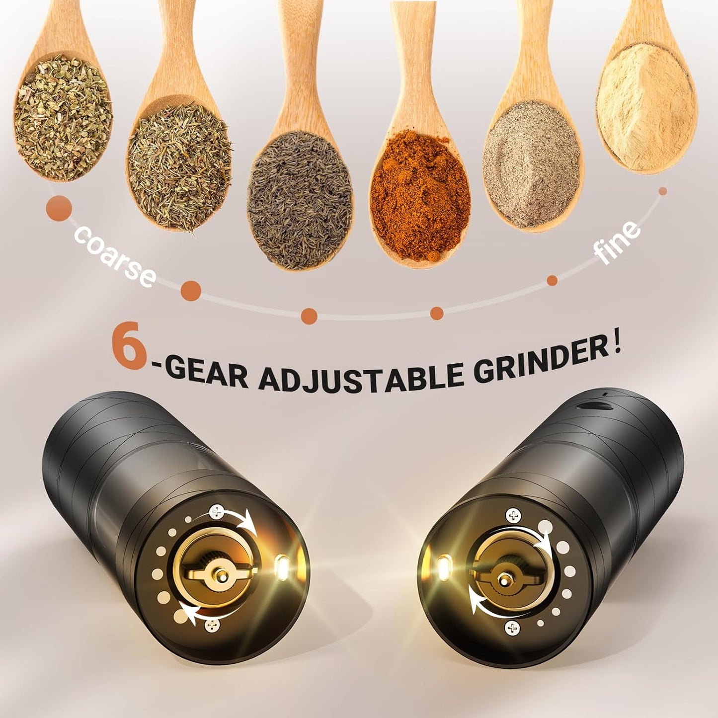 Electric Rechargeable Salt and Pepper Grinder