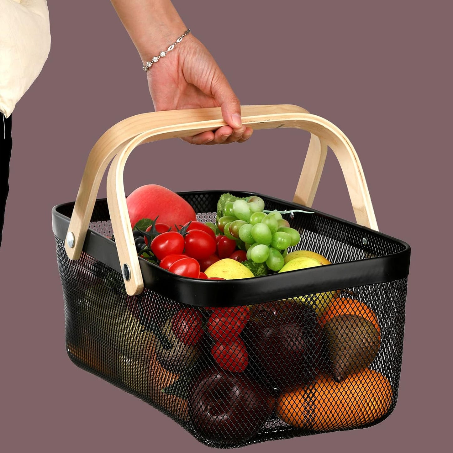 Mesh Storage/fruit basket with handles