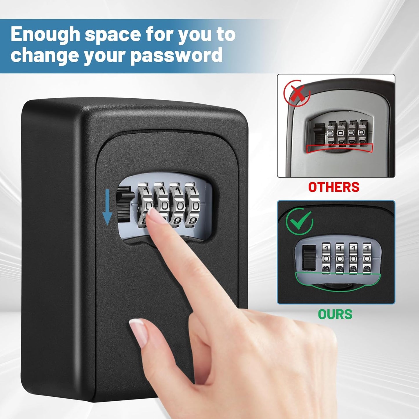 Weatherproof Wall-mounted Key Safe Password Key Box