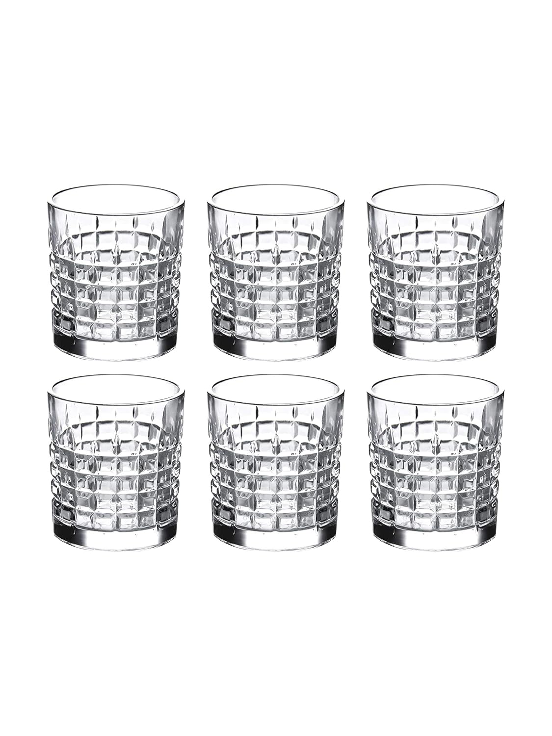 6pcs Medium Whiskey Glass 250ml Hard Glass Glasses Brandy Vodka Liquor Whiskey Drinking Glasses