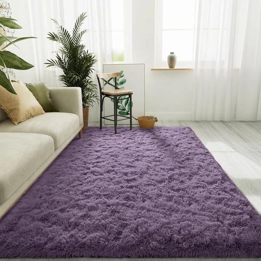 Faux Rabbit Fur Rug Carpet, 4x6 FT Fluffy Soft Area Rug