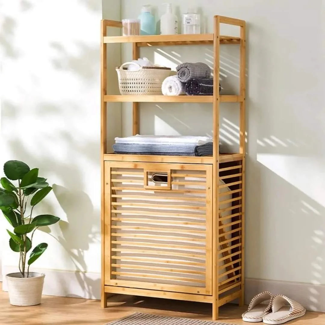 Bamboo Bathroom hamper Laundry Basket