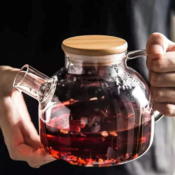 1.2L Ribbed Heat Resistant Tea Pot