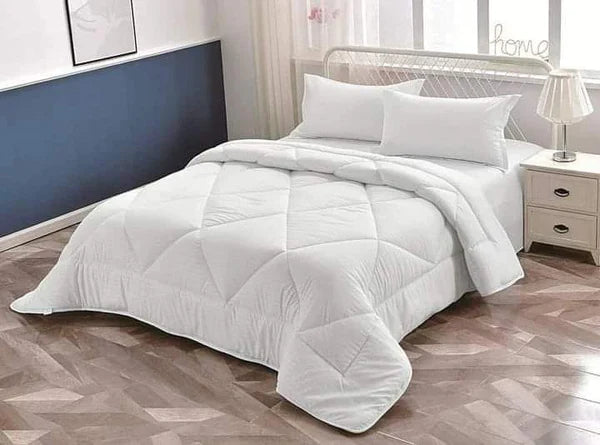 White Stripped Binded Duvet Cover Set