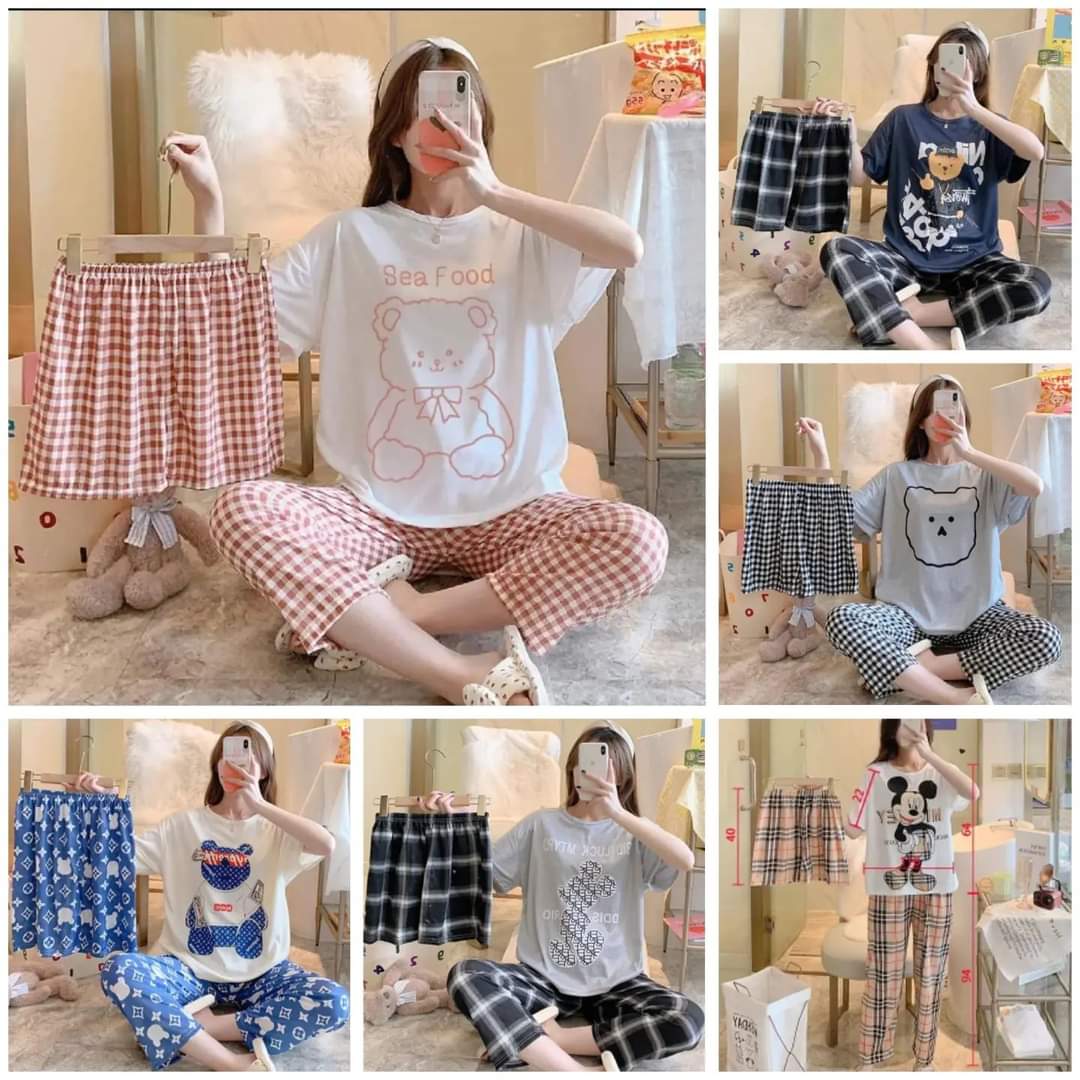 3 in 1 Pajama Set Free Size