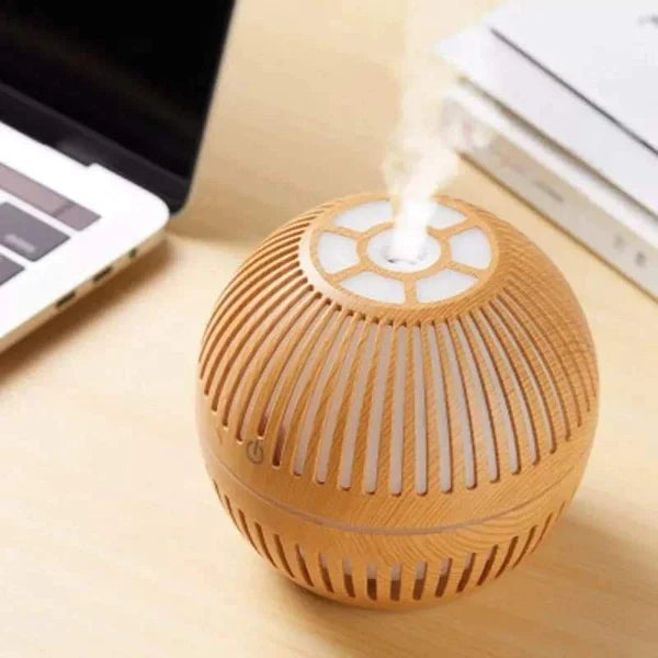 300ml Wood Grain round shape Air Humidifier