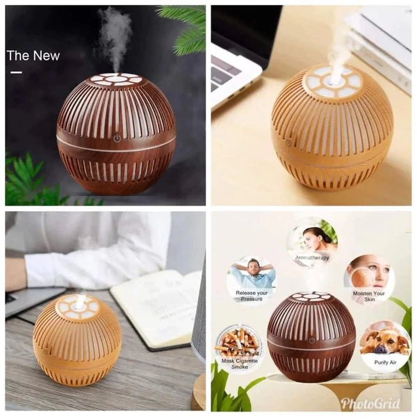 300ml Wood Grain round shape Air Humidifier