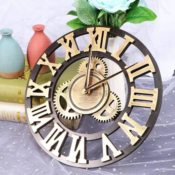 Creative Retro Gear Vintage Wall Clock