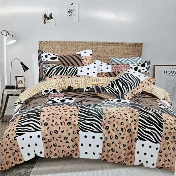 4 in 1 Micro-fibre Double Sided Duvet Cover Set