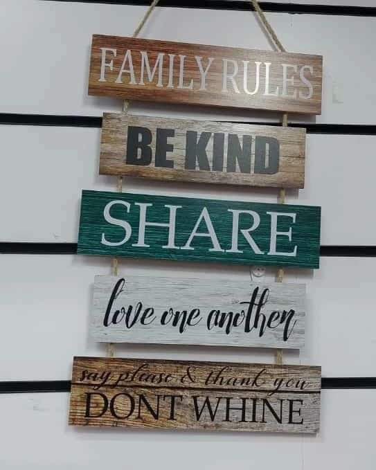 Assorted wooden home wall Hanging and bathroom decor plaques