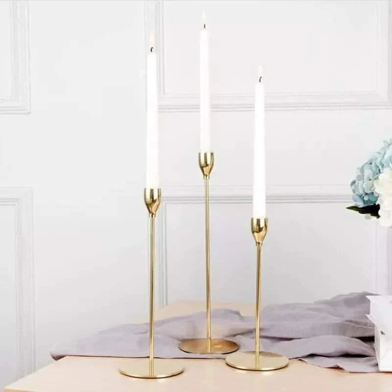 3pcs Stainless steel candle stick holders