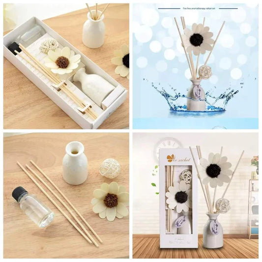 Aroma oil diffuser set with rattan sticks