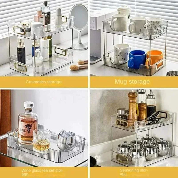 Multipurpose 2 tier decorative organizer