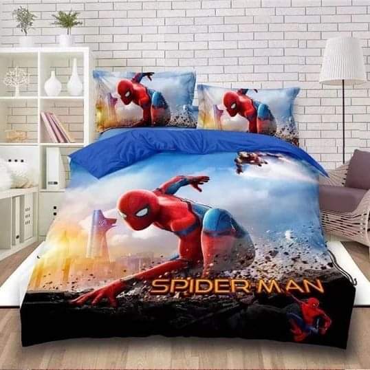 Binded Cartoon Themed Cotton Duvet Set