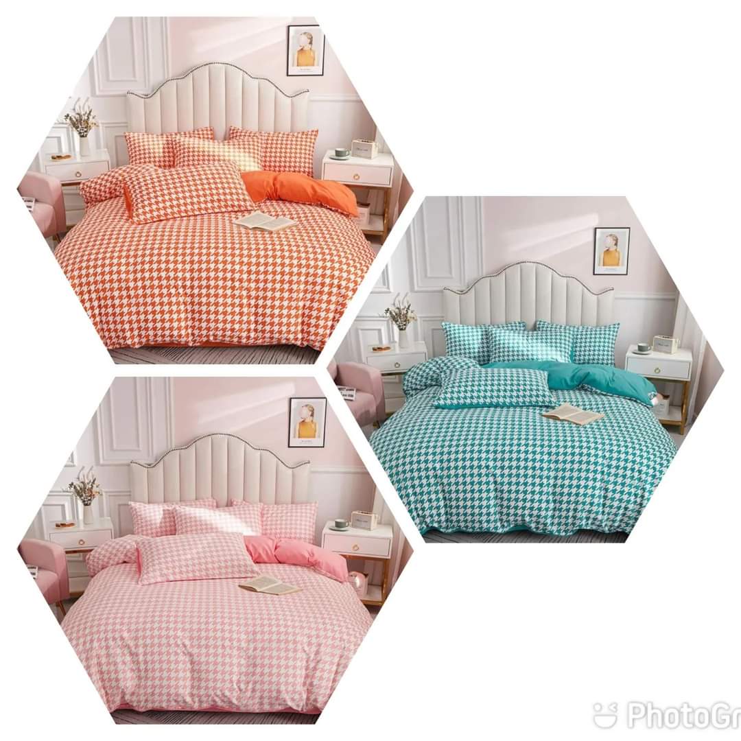 Checked Textured Duvet Cover Set