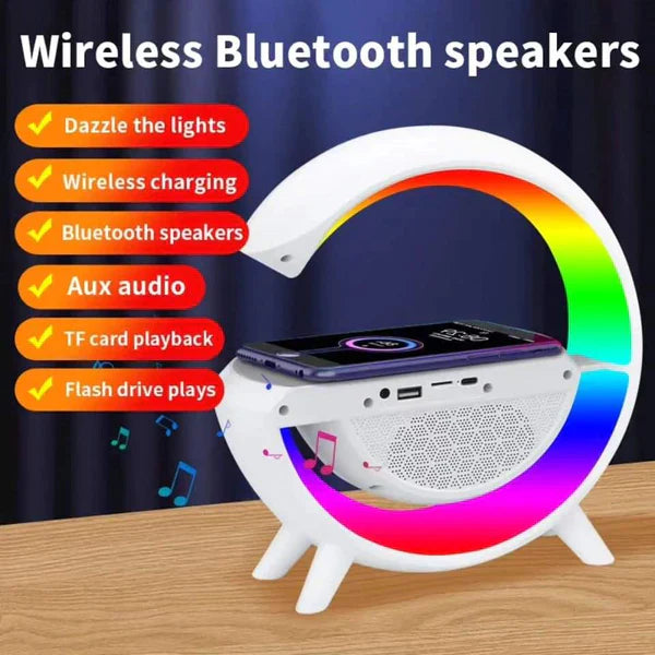 3in 1 Rainbow Light/Wireless Charger Speaker