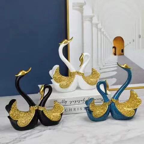 New Design Luxury Creative Swan Couple Decor