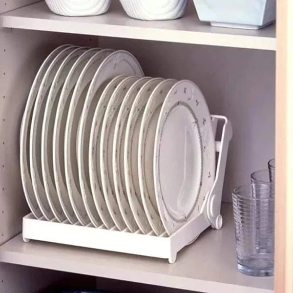 Kitchen Foldable Dish Plate Drying Rack Organizer