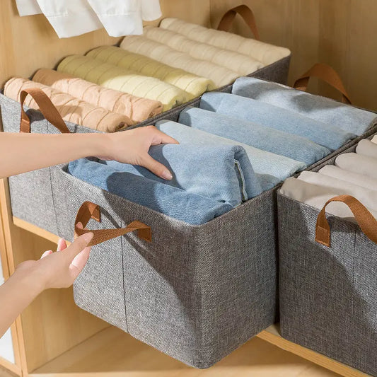 Multifunctional Closet Organizer Bins With Handle for Pants,Jeans,Shirts,T-shirt,Underwear,Socks