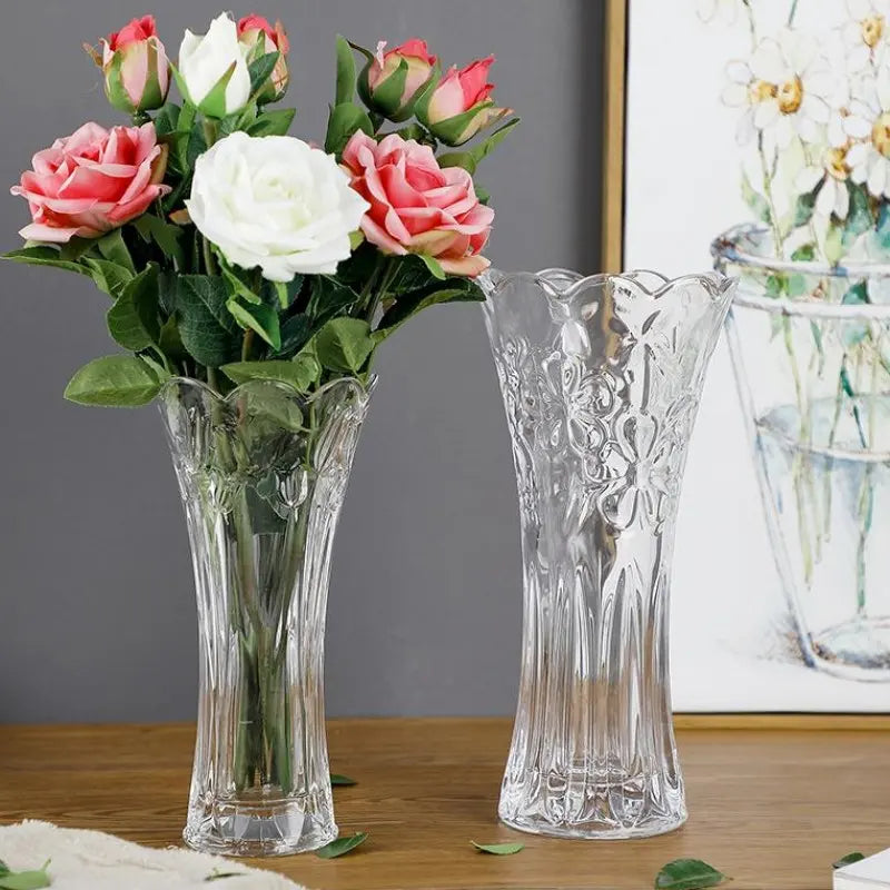 Clear Glass Flower Vase