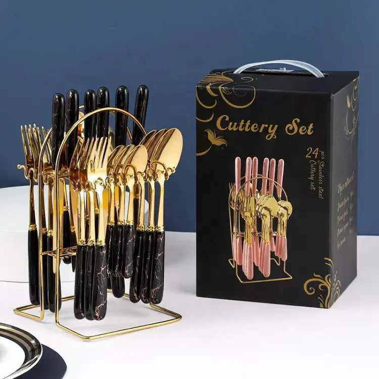 24 PCs Stainless steel cutlery set