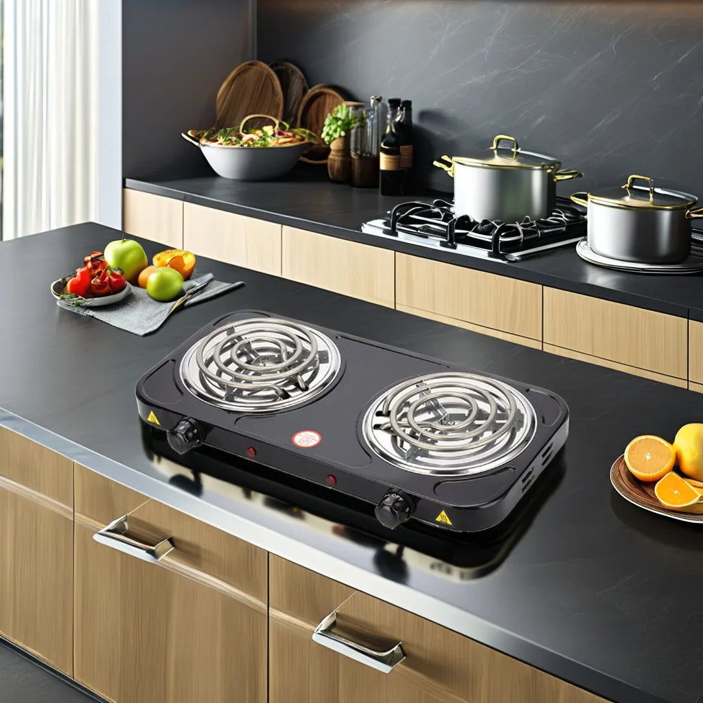 Rashnik Electric Double Burner Spiral Hotplate Cooker/coil.