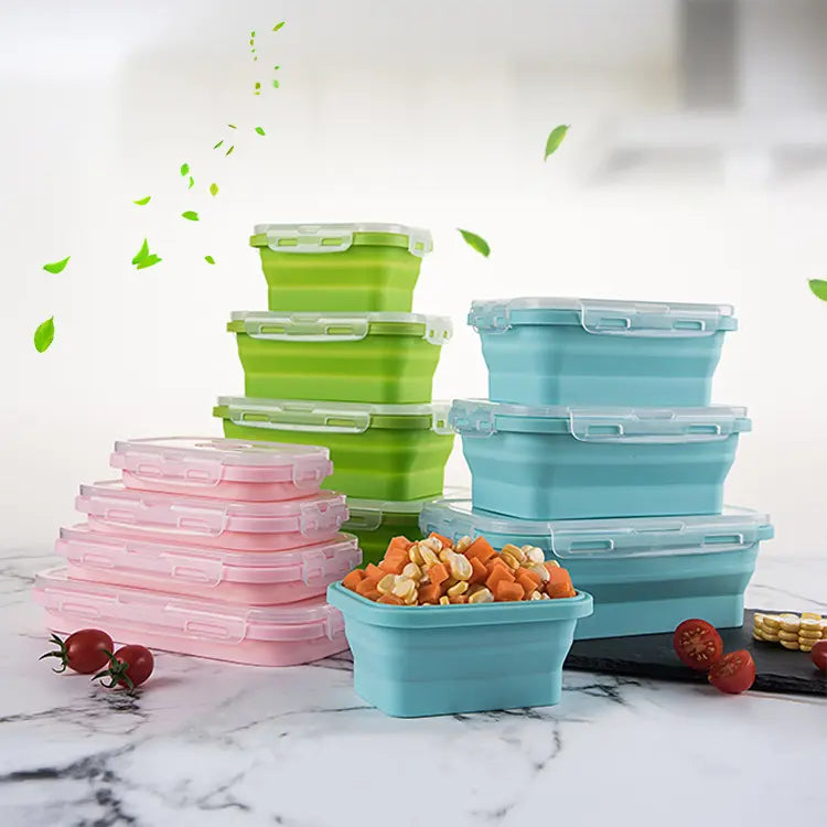 4 pcs Collapsible food storage container