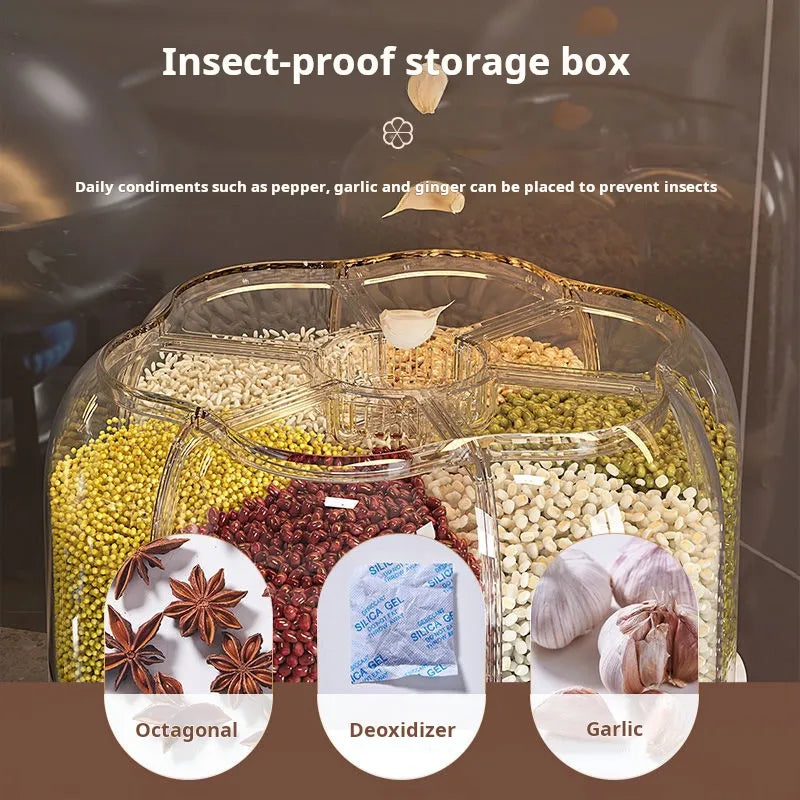 12kgs rotating cereal storage box rotating