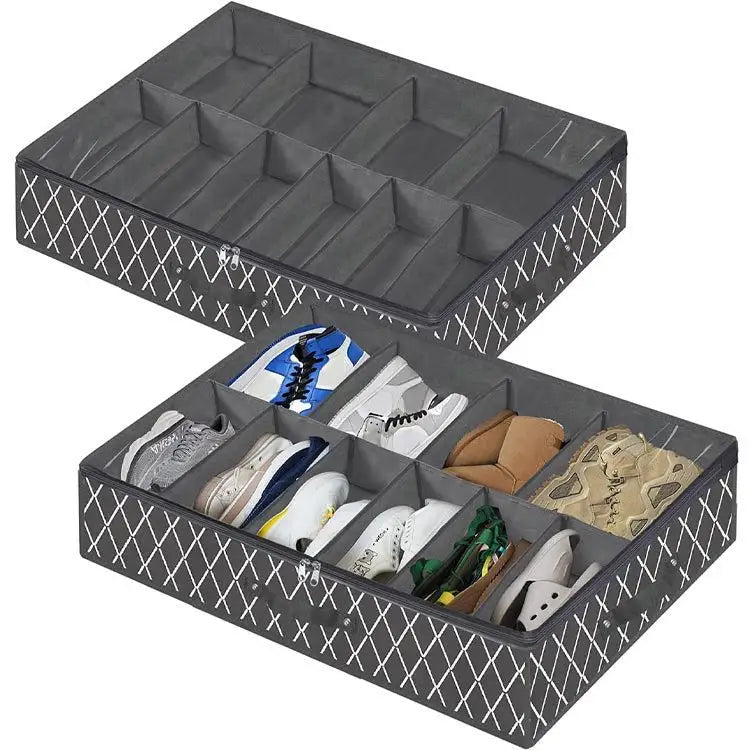 Foldable Underbed shoe organizer bag