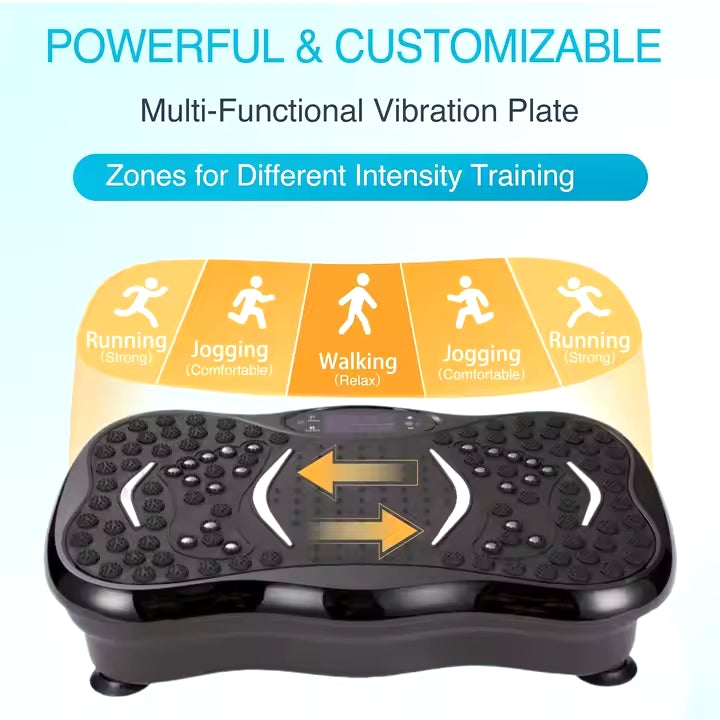 Ultra Slim Vibration Plate Exercise Machine, 3 Programs + 99 Levels, Full Whole Body Vibration Machine For Home Fitness