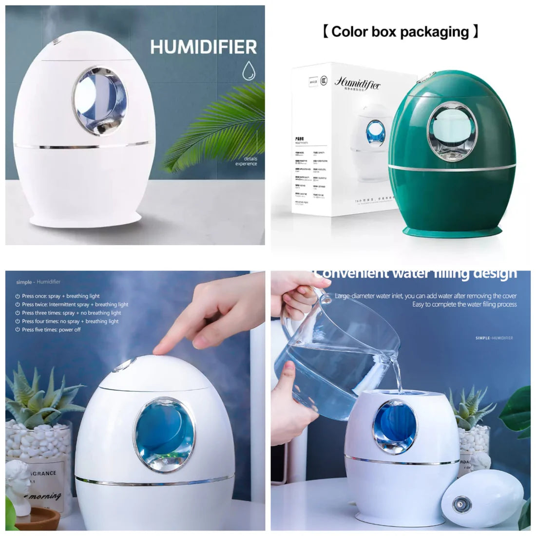 3D Large Capacity 800mls Air Aromatherapy Humidifier