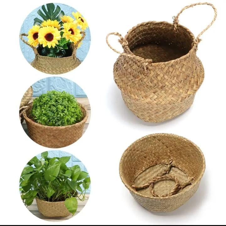 Firm Rattan Handmade baskets for Decoration