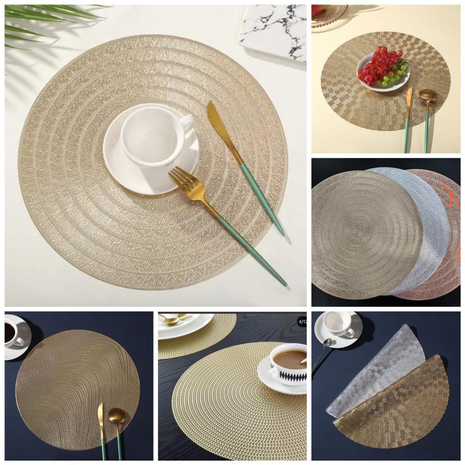 6pcs Non Woven PVC Table Mats