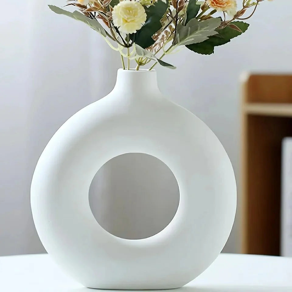 2 in 1, 14cm & 16cm Nordic Doughnut Flower Vase