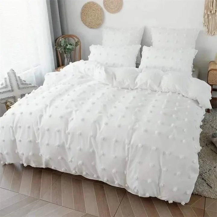 Luxury Tufted Dot Design Duvet cover set