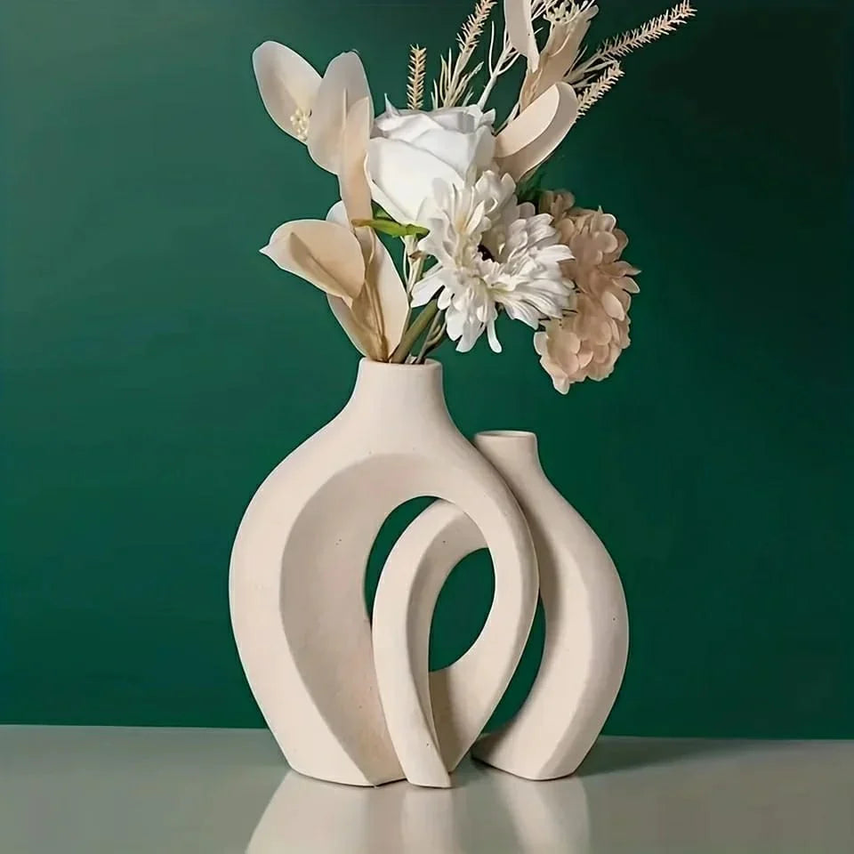 2 in 1  Nordic doughnut Flower Vase