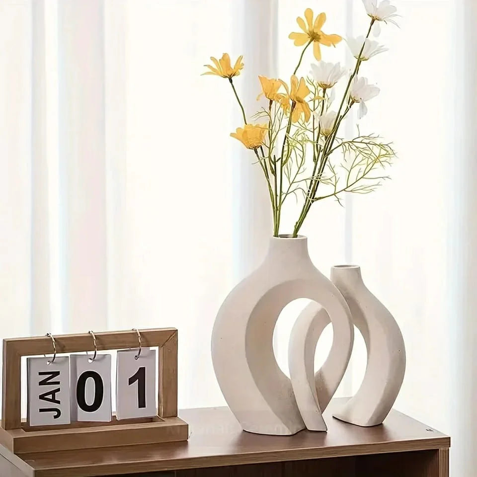 2 in 1  Nordic doughnut Flower Vase