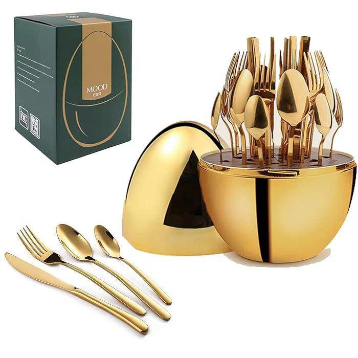 36pc Executive Egg-Shaped Cutlery Set