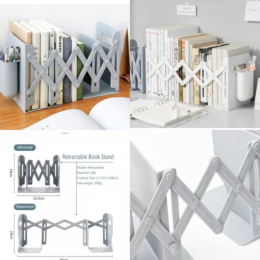 Retractable Bookends For Shelves Book Support Stand